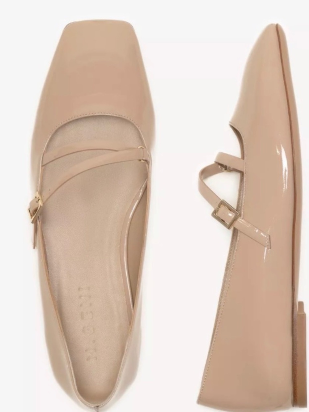 ***NEW*** M.Gemi “The Zoe” Ballet Flats – Sand Patent – Size 40 (EU) /9 (US)
